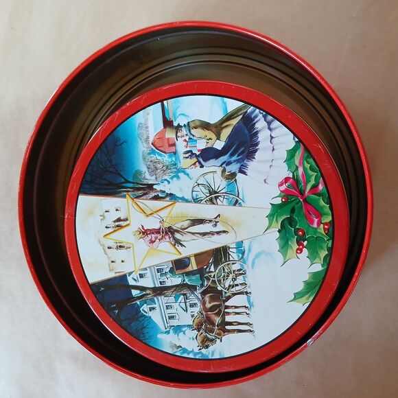 Lot Of 3 Fruit Cake Decorative Tin Boxes Christmas Holiday Collin Street Bakery - Picture 3 of 7